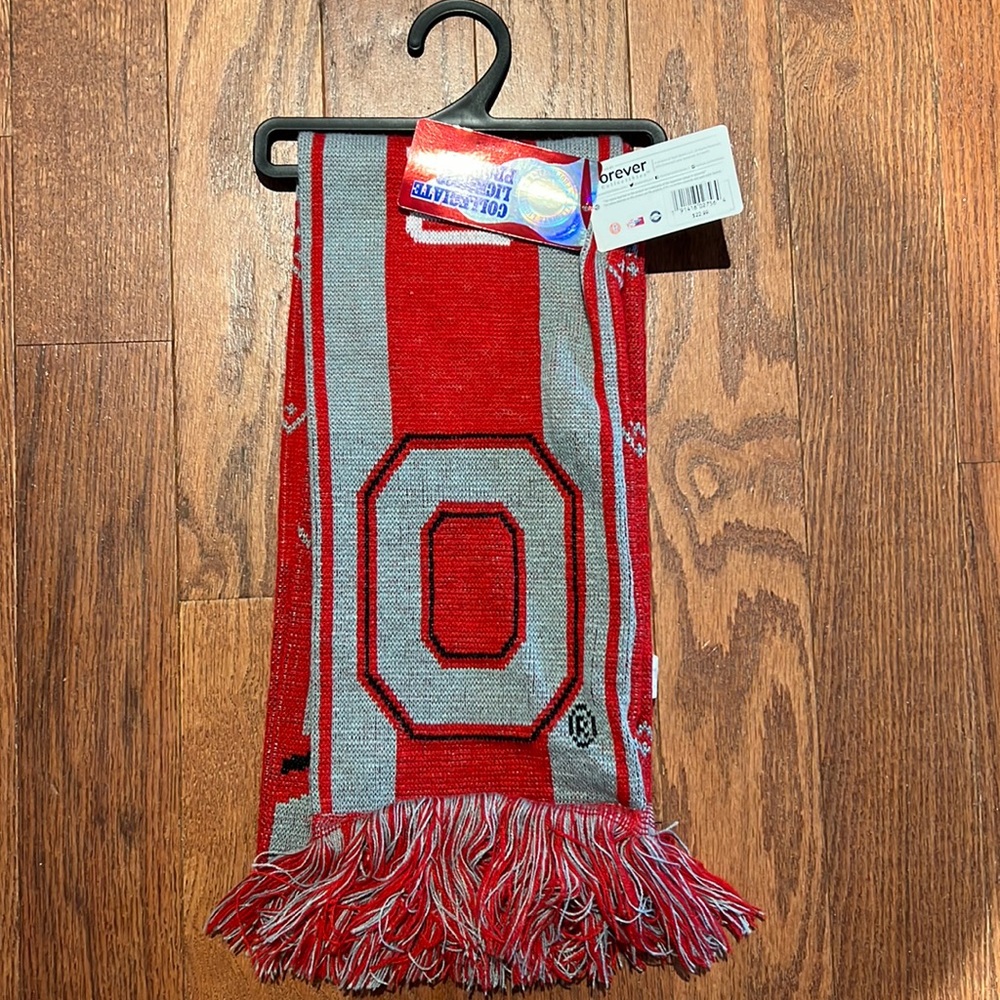 OHIO state scarf scarlet and gray